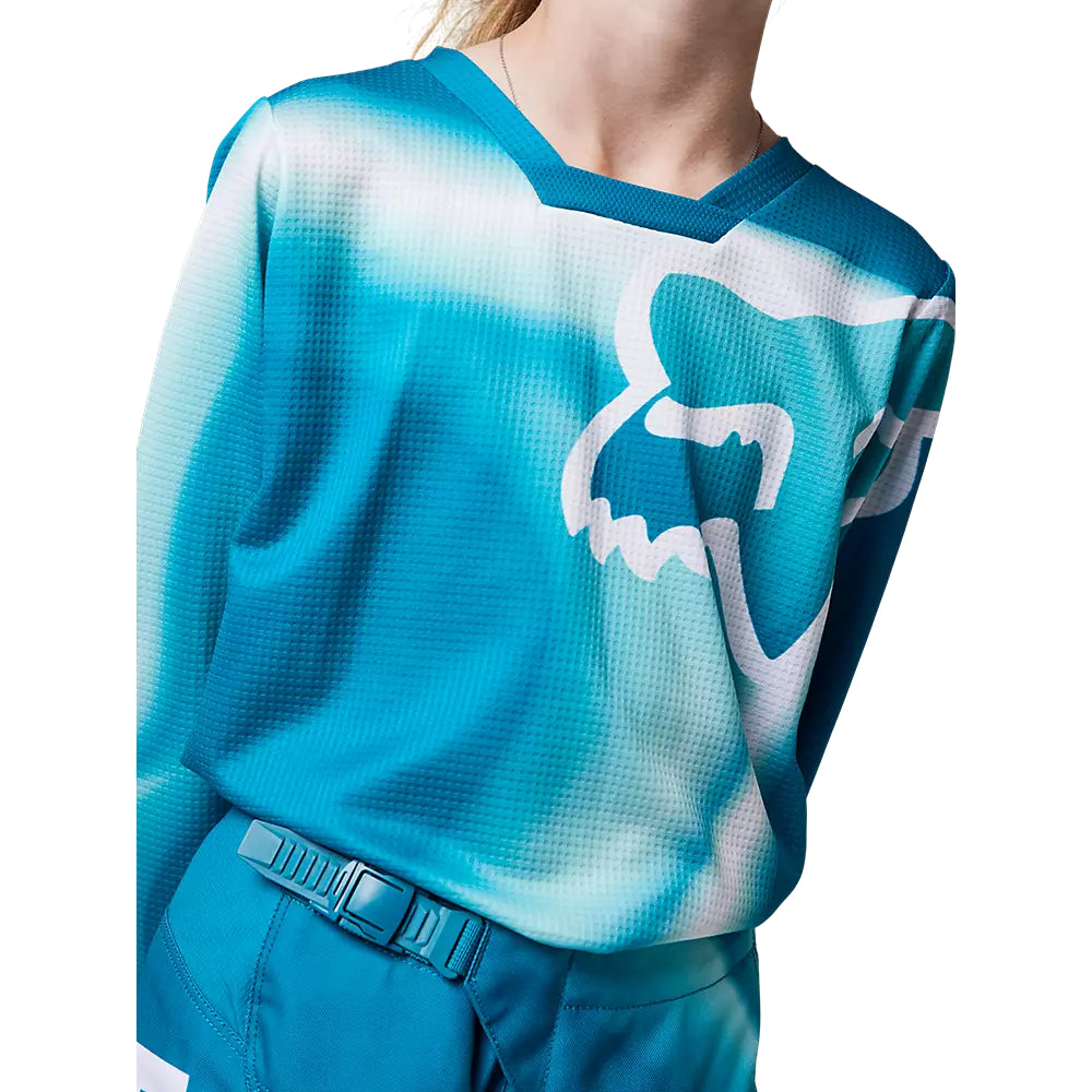 FOX Polera Moto Niña 180 Toxsyk Celeste - Rideshop