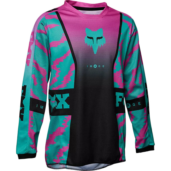 FOX Polera Moto Niño 180 Nukrl Celeste/Rosado - Rideshop