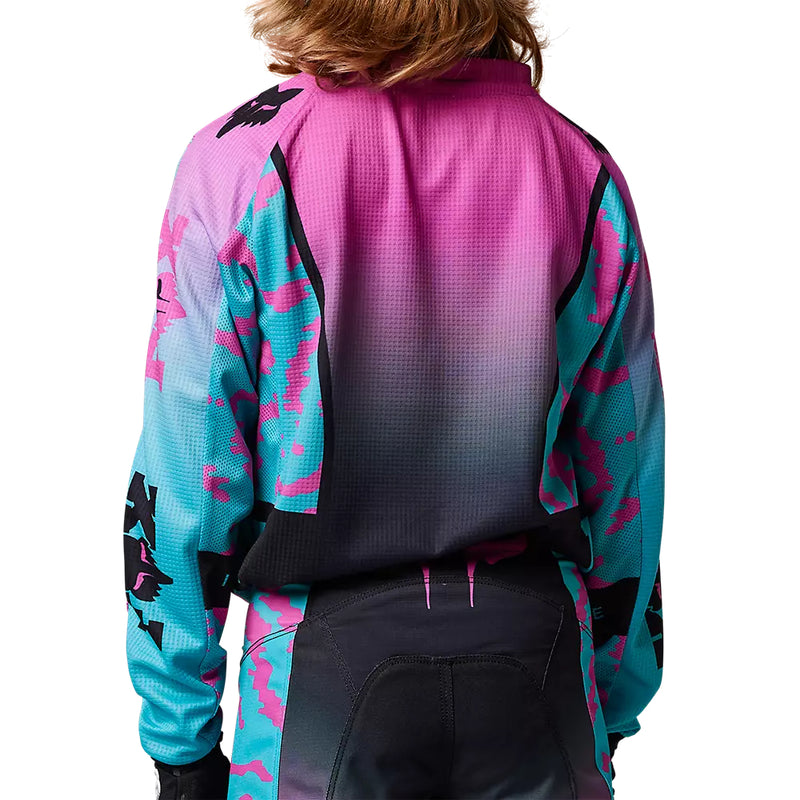 FOX Polera Moto Niño 180 Nukrl Celeste/Rosado - Rideshop