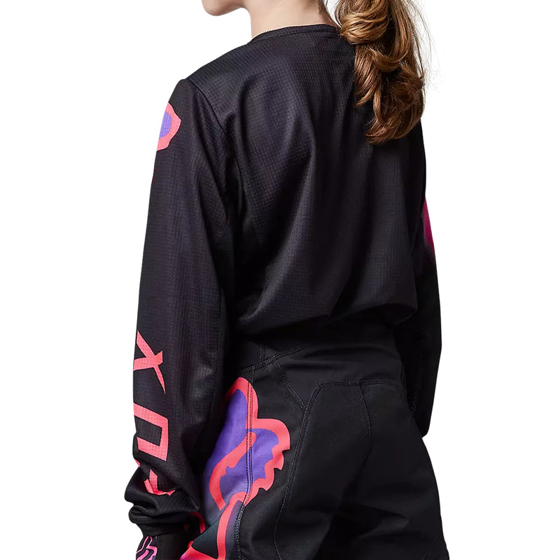 FOX Polera Moto Niña 180 Toxsyk Negro/Rosado - Rideshop