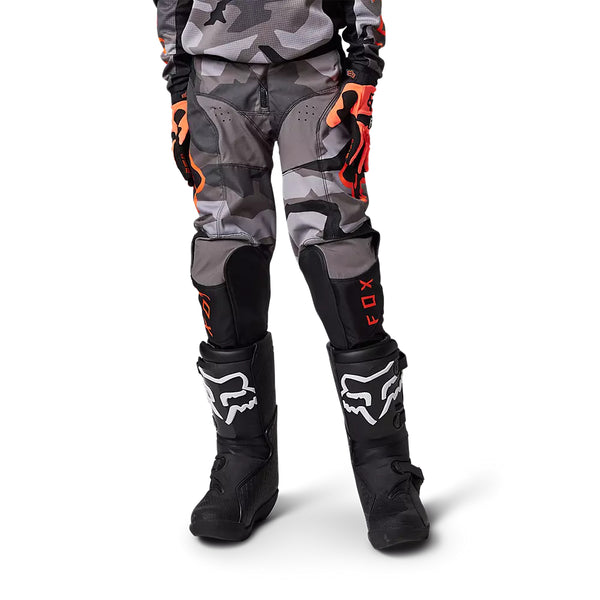 FOX Pantalon Moto Niño 180 BKNR Camo Gris/Naranjo - Rideshop