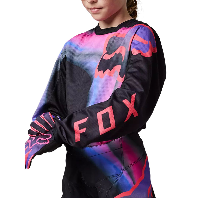 FOX Polera Moto Niña 180 Toxsyk Negro/Rosado - Rideshop