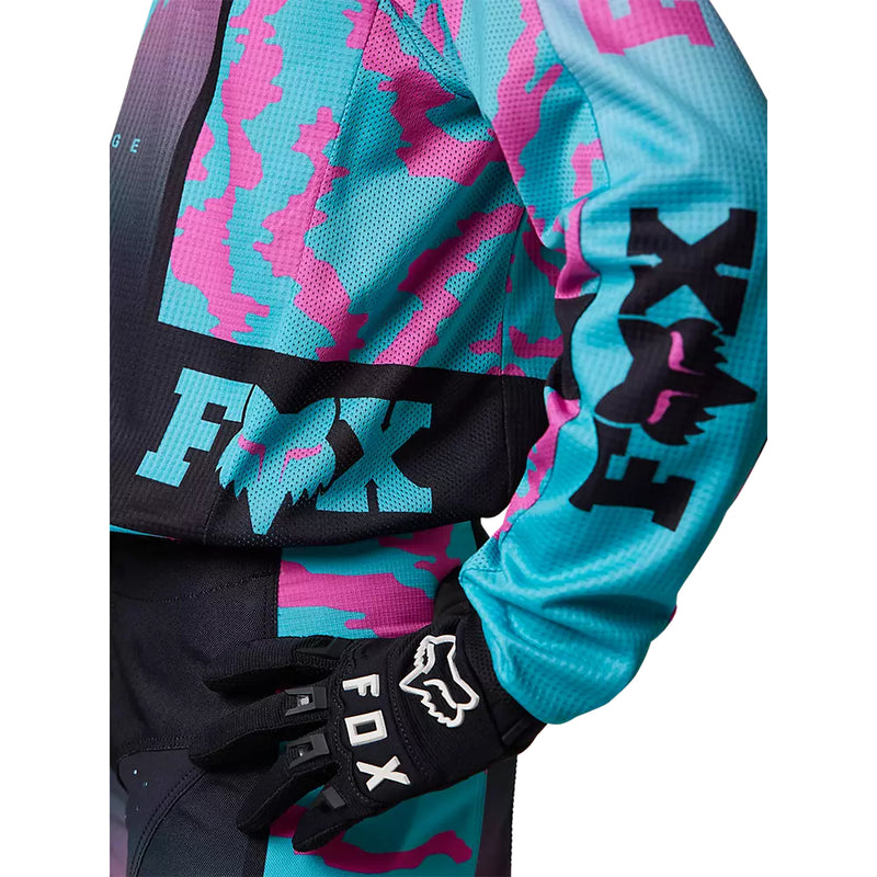 FOX Polera Moto Niño 180 Nukrl Celeste/Rosado - Rideshop