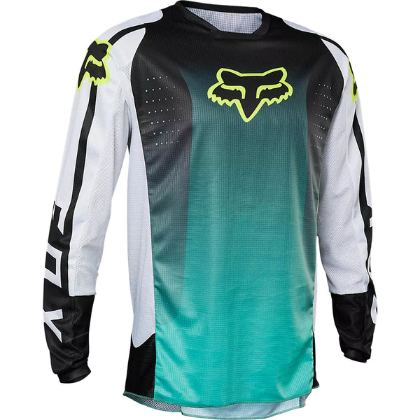 FOX Polera Moto 180 Leed Celeste/Blanco - Rideshop