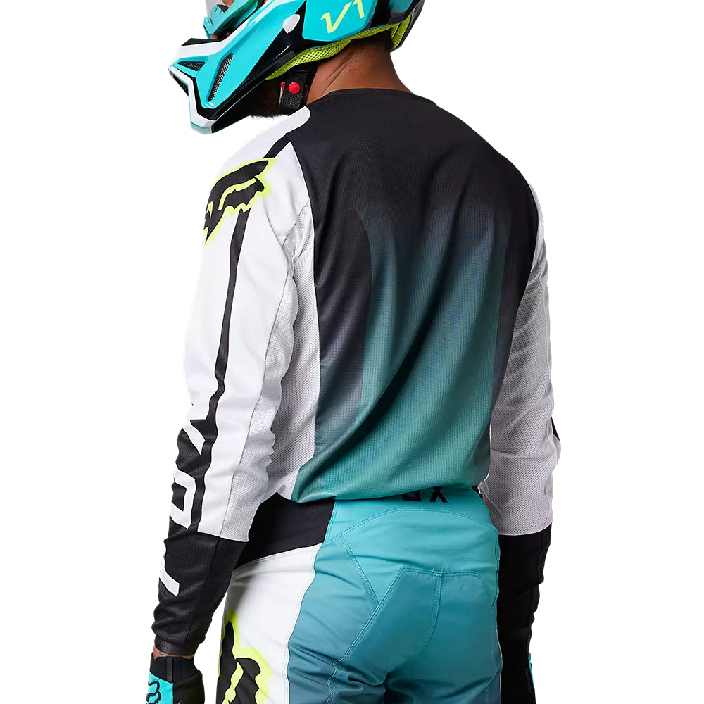 FOX Polera Moto 180 Leed Celeste/Blanco - Rideshop
