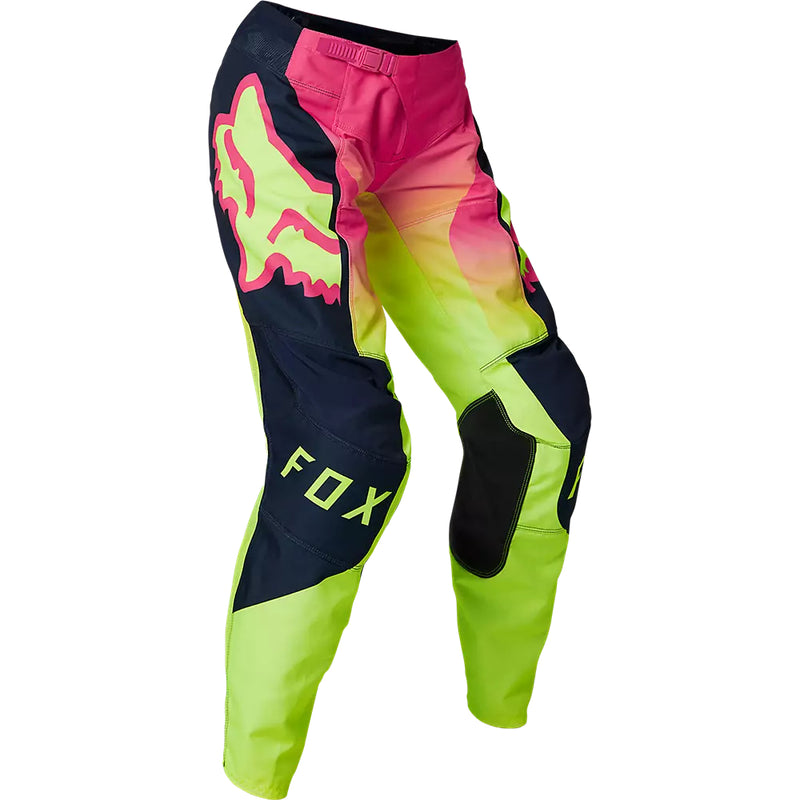 FOX Pantalon Moto Mujer 180 Leed Rosado/Amarillo - Rideshop