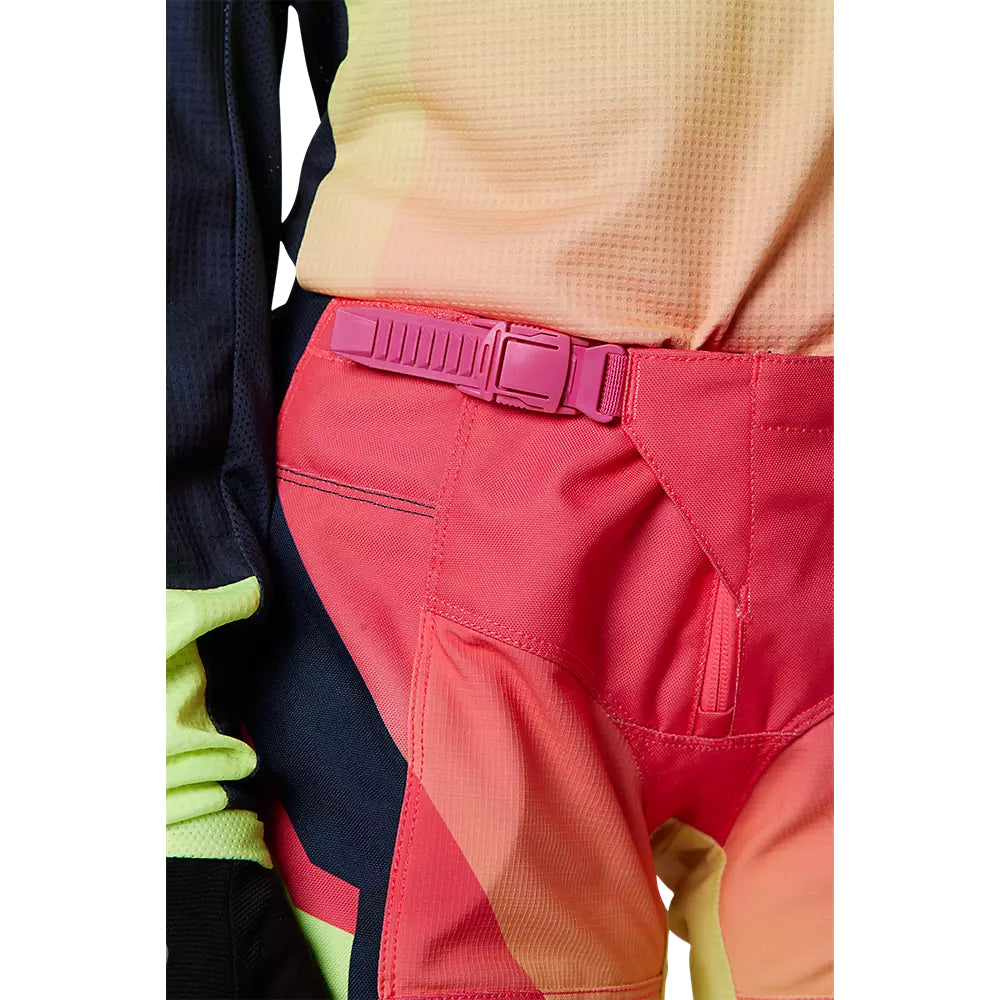 FOX Pantalon Moto Mujer 180 Leed Rosado/Amarillo - Rideshop