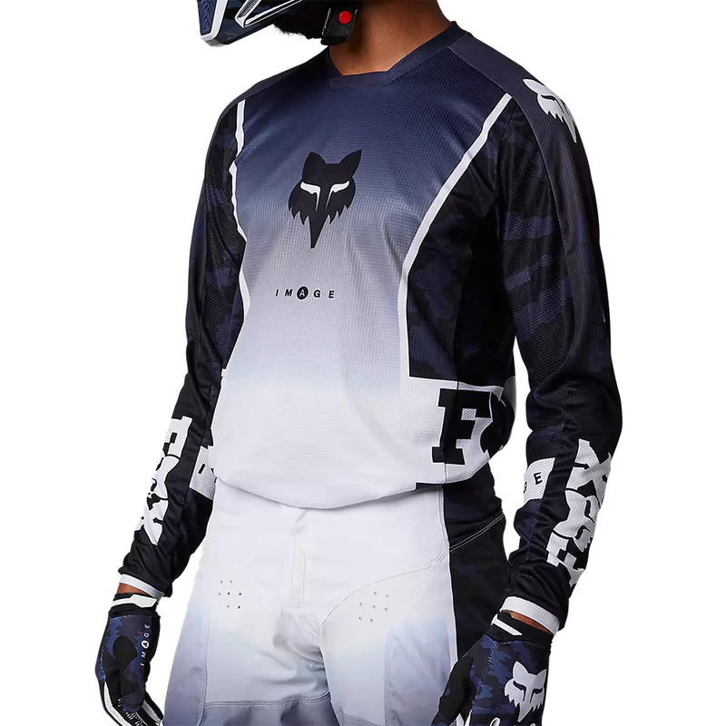 FOX Polera Moto 180 Nuklr Azul/Blanco - Rideshop