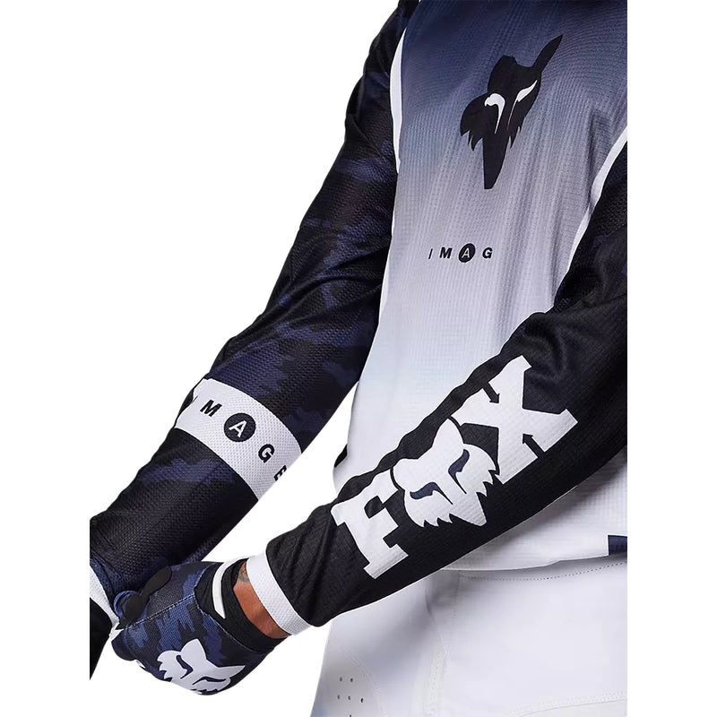 FOX Polera Moto 180 Nuklr Azul/Blanco - Rideshop