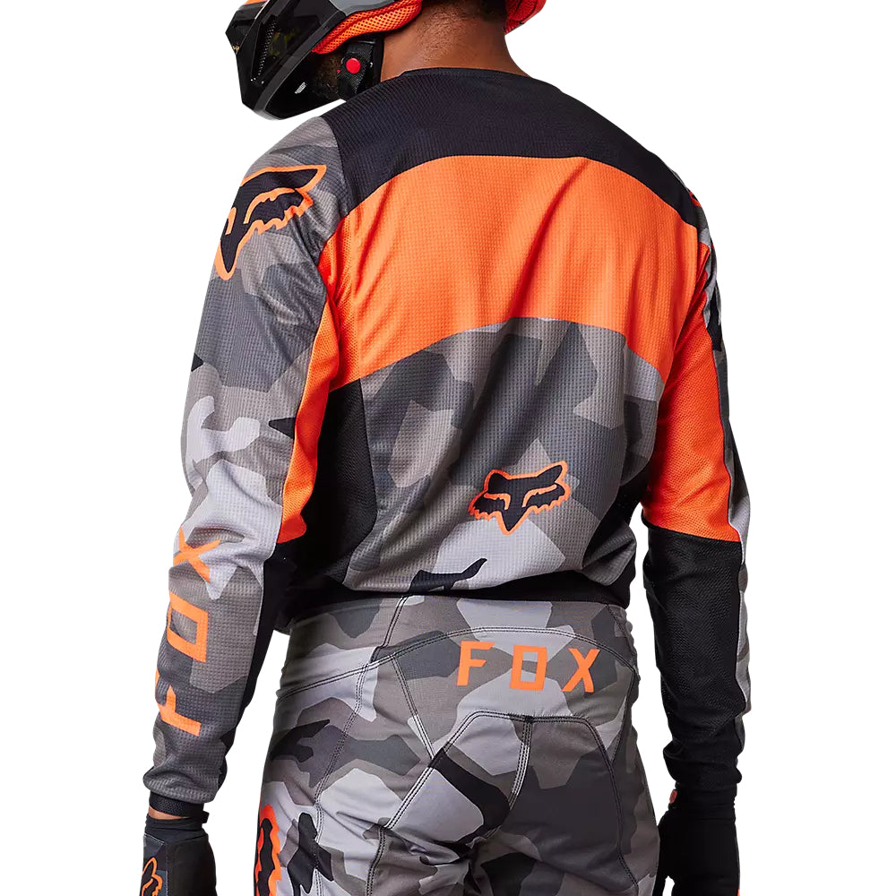 FOX Polera Moto 180 BKNR Camo Gris/Naranjo - Rideshop