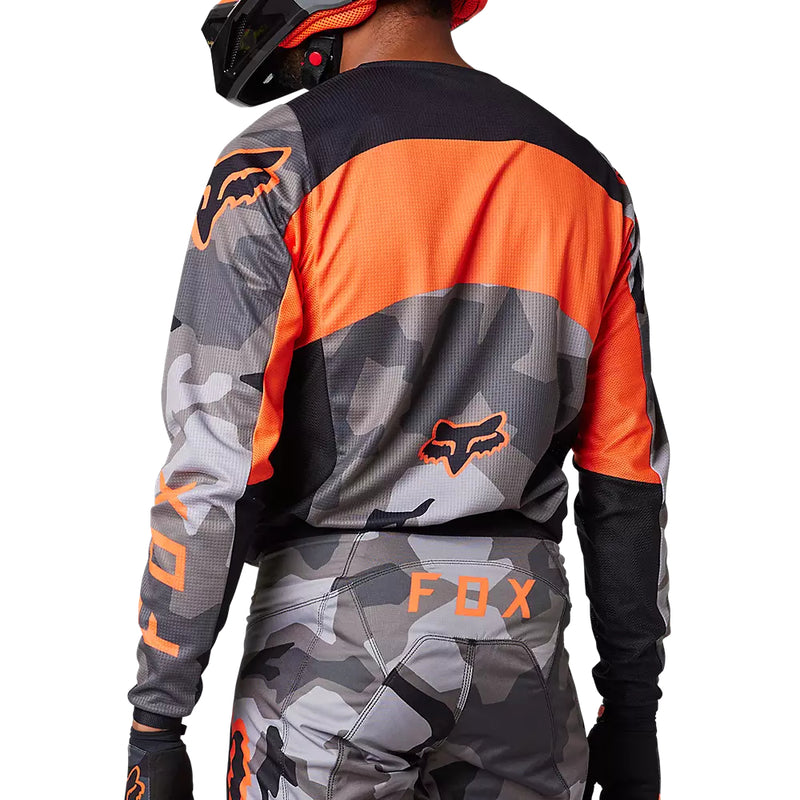 FOX Polera Moto 180 BKNR Camo Gris/Naranjo - Rideshop