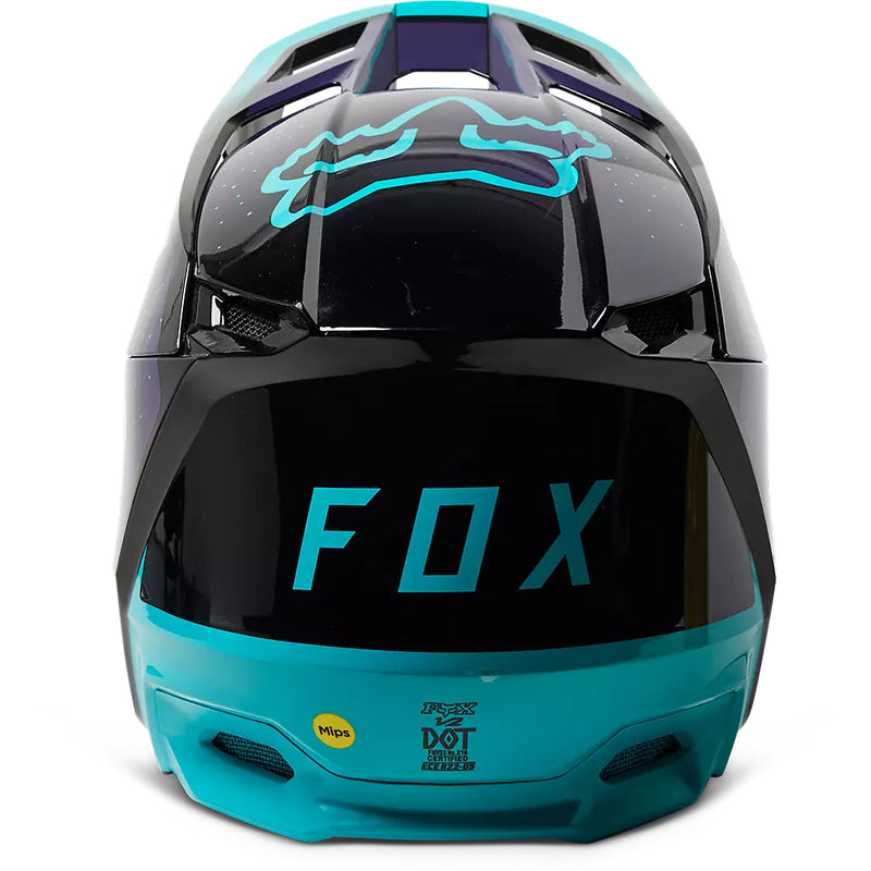 FOX Casco Moto V2 Vizen Negro/Morado - Rideshop