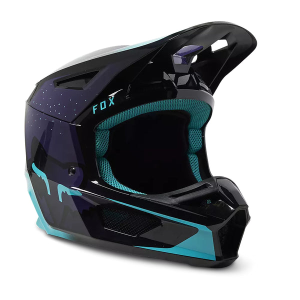 FOX Casco Moto V2 Vizen Negro/Morado - Rideshop