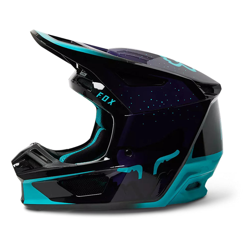 FOX Casco Moto V2 Vizen Negro/Morado - Rideshop