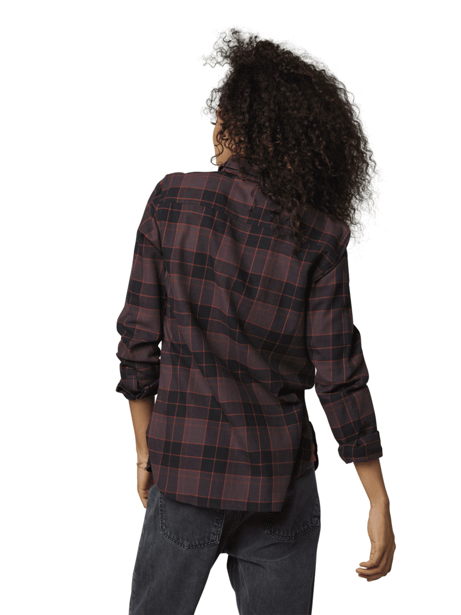 Camisa Lifestyle Mujer Pines Morado Fox - Rideshop