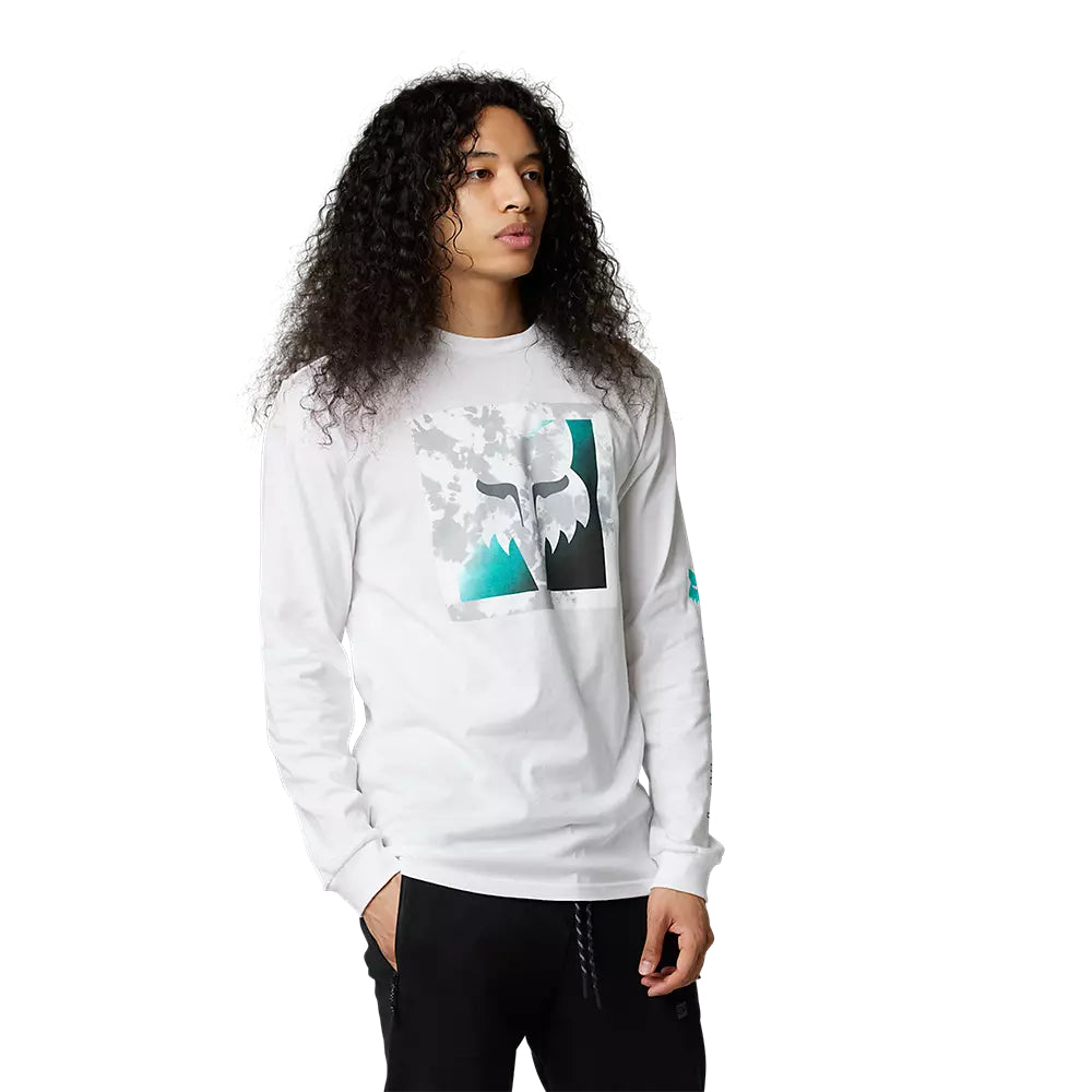 FOX Polera Lifestyle Manga Larga Detonate Blanco - Rideshop