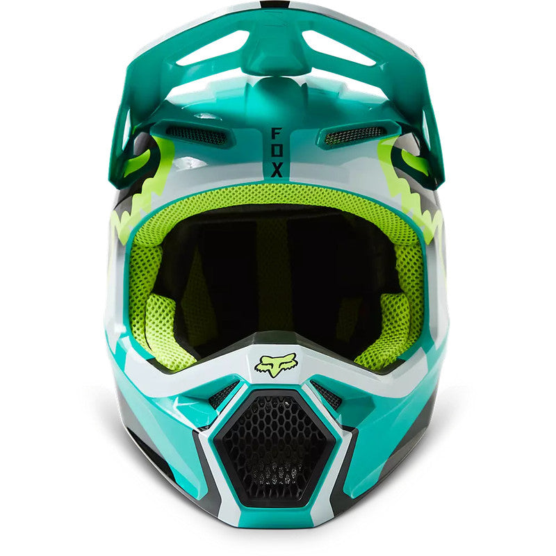 FOX Casco Moto V1 Leed Celeste - Rideshop