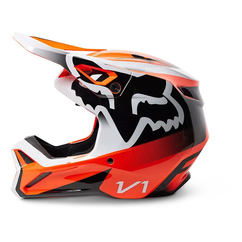 FOX Casco Moto Niño V1 Leed Naranjo - Rideshop