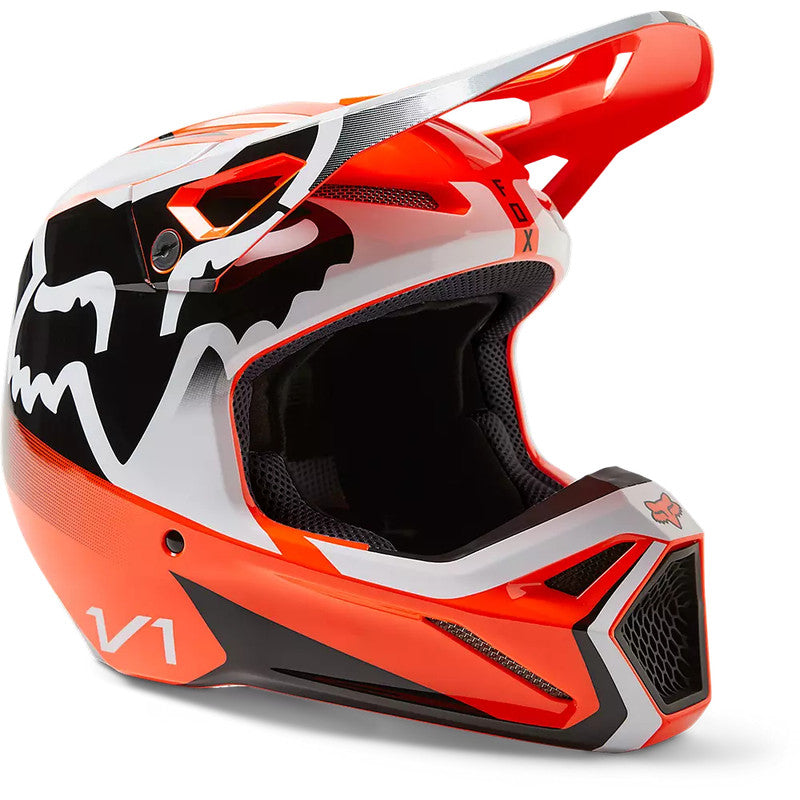 FOX Casco Moto Niño V1 Leed Naranjo - Rideshop