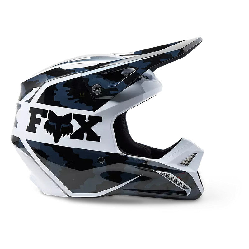 FOX Casco Moto V1 Nuklr Negro/Blanco - Rideshop