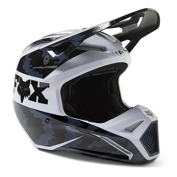 Casco Moto V1 Nuklr Negro/Blanco Fox - Rideshop