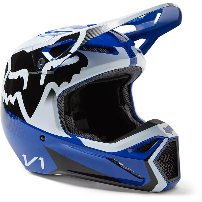 FOX Casco Moto V1 Leed Azul - Rideshop