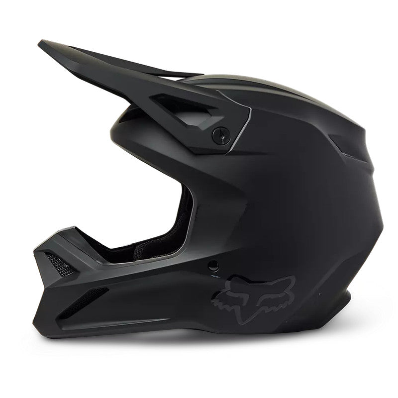 Casco Moto Niño V1 Negro Mate Fox - Rideshop