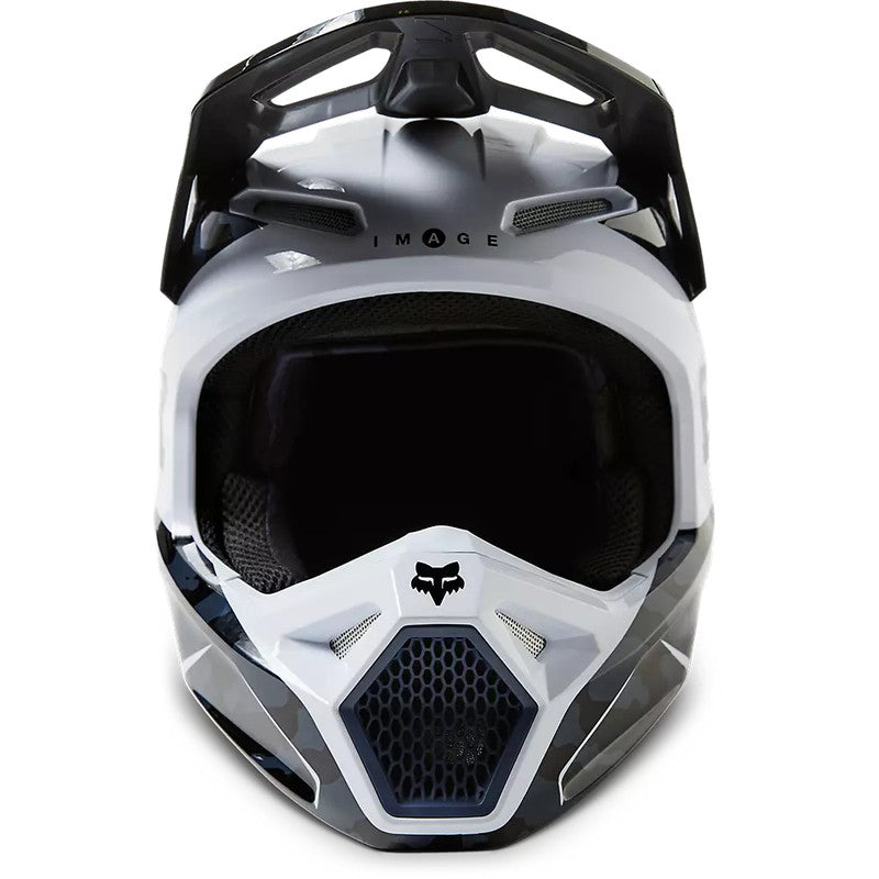 Casco Moto V1 Nuklr Negro/Blanco Fox