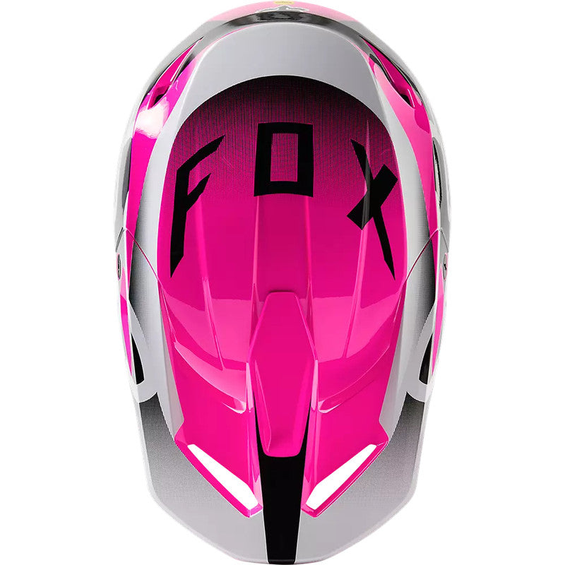 Casco Moto Niño V1 Leed Rosado Fox