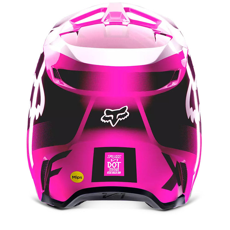 Casco Moto Niño V1 Leed Rosado Fox