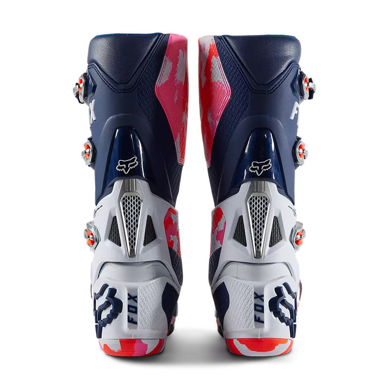 FOX Botas Moto Instinct Ryvr Edicion Limitada Blanco/Azul/Rosado - Rideshop