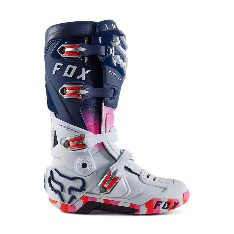 FOX Botas Moto Instinct Ryvr Edicion Limitada Blanco/Azul/Rosado - Rideshop