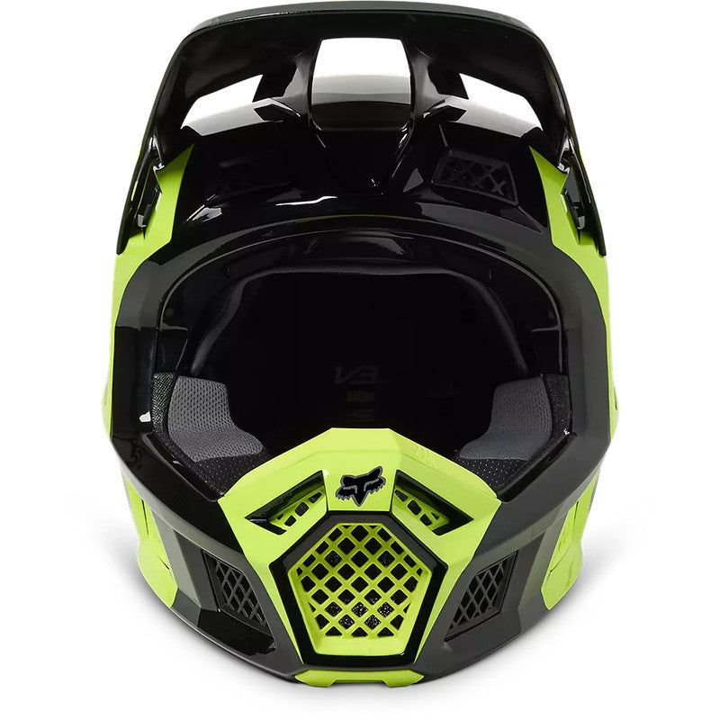 Casco Moto V3 RS Efekt Amarillo/Negro Fox - Rideshop