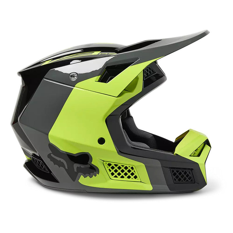 Casco Moto V3 RS Efekt Amarillo/Negro Fox - Rideshop