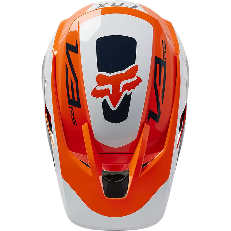 Casco Moto V3 RS Efekt Naranjo/Blanco/Azul Fox