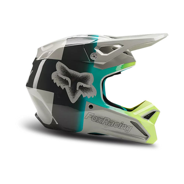 FOX Casco Moto V1 Horyzn Gris/Negro/Amarillo - Rideshop