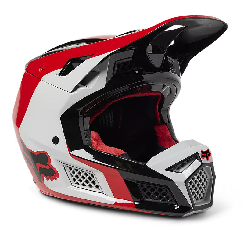 Casco Moto V3 RS Efekt Rojo/Blanco/Negro Fox