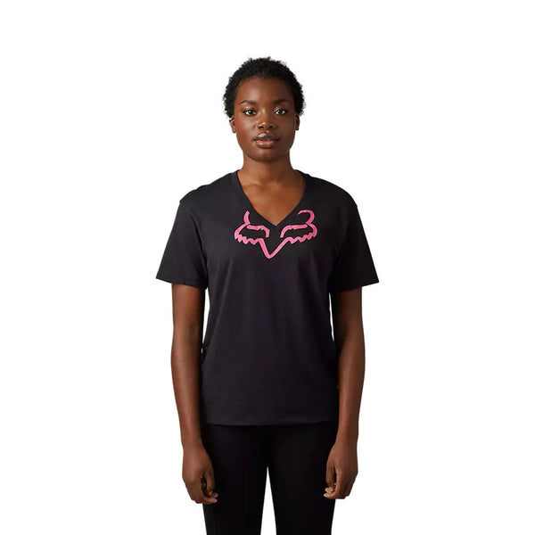 Polera Lifestyle Mujer Boundary Manga Corta Negro Fox - Rideshop