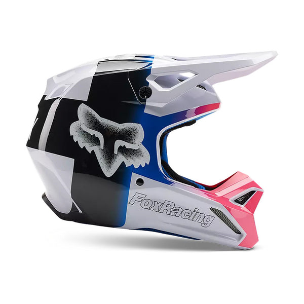 FOX Casco Moto V1 Horyzn Negro/Blanco/Rosado - Rideshop