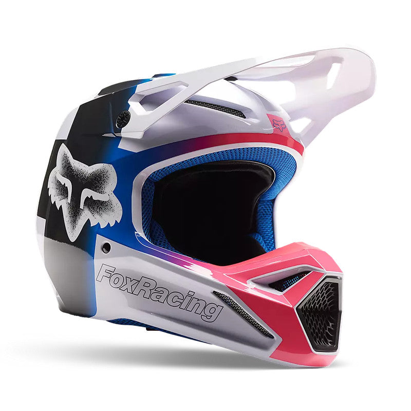 FOX Casco Moto V1 Horyzn Negro/Blanco/Rosado - Rideshop