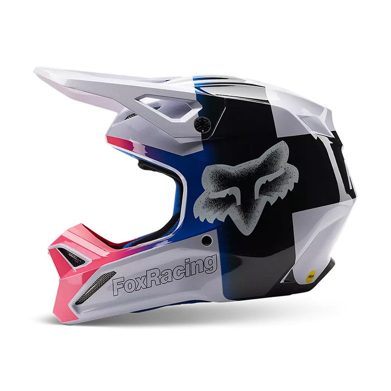 FOX Casco Moto V1 Horyzn Negro/Blanco/Rosado - Rideshop