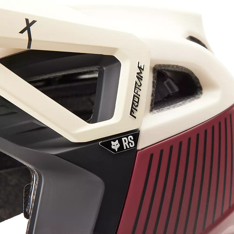 FOX Casco Bicicleta Proframe RS Mash Blanco/Burdeo - Rideshop