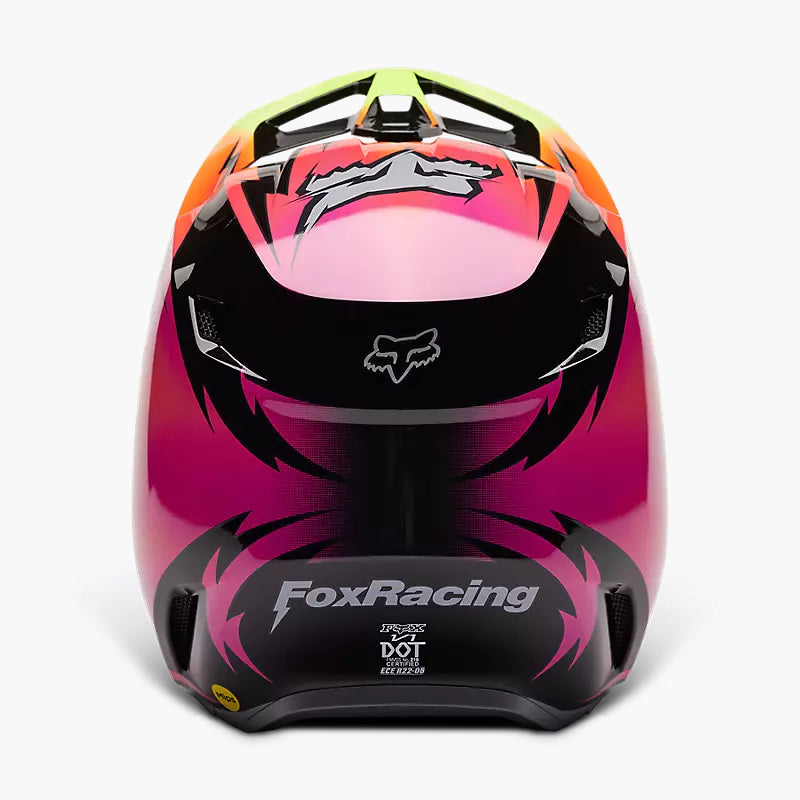 FOX Casco Moto V1 Statk Rojo/Rosado - Rideshop