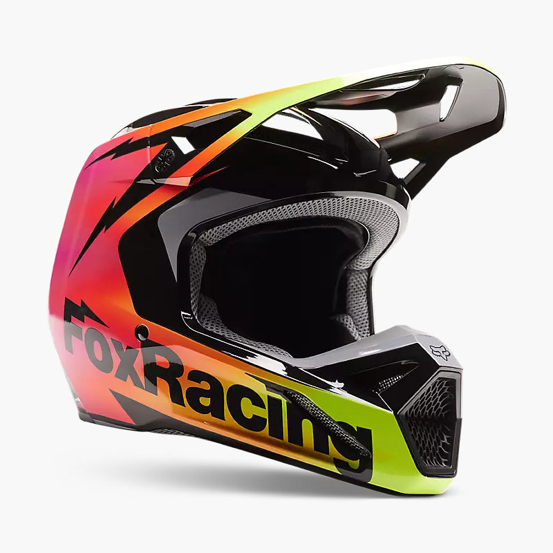 FOX Casco Moto V1 Statk Rojo/Rosado - Rideshop