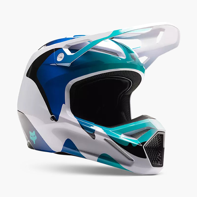 FOX Casco Moto V1 Kozmik Azul/Blanco - Rideshop