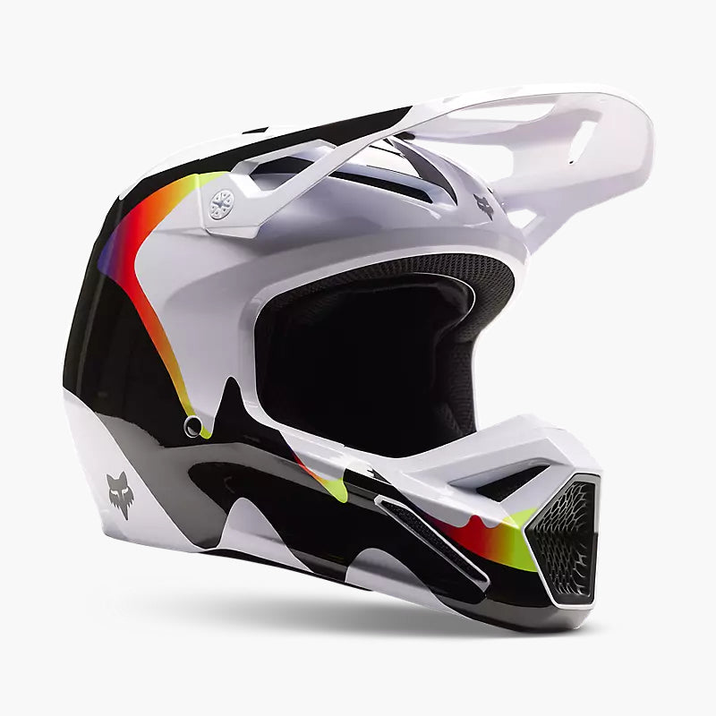 FOX Casco Moto V1 Kozmik Negro/Blanco - Rideshop