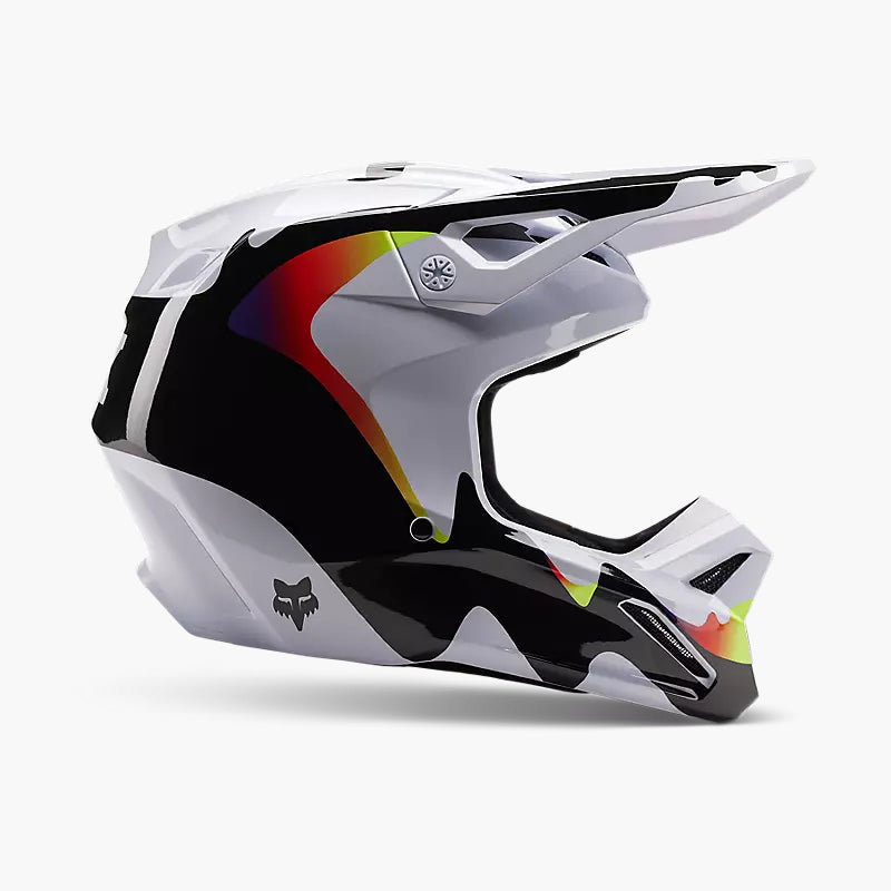 FOX Casco Moto V1 Kozmik Negro/Blanco - Rideshop