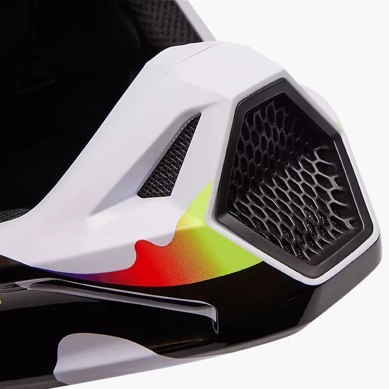 FOX Casco Moto V1 Kozmik Negro/Blanco - Rideshop