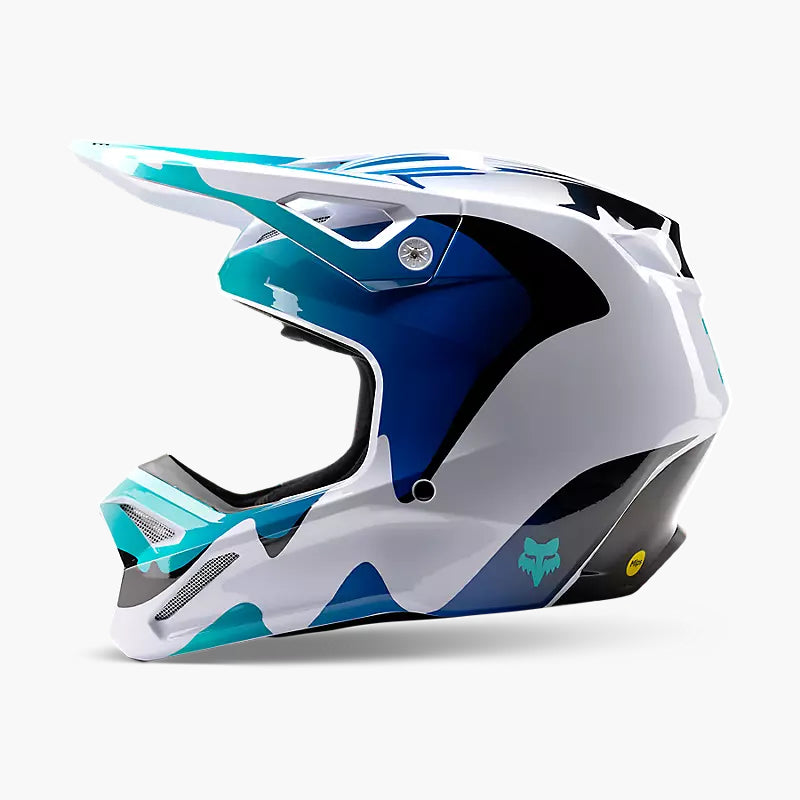 FOX Casco Moto V1 Kozmik Azul/Blanco - Rideshop