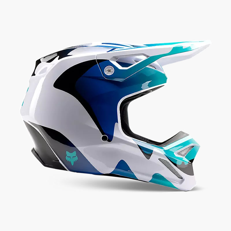 FOX Casco Moto V1 Kozmik Azul/Blanco - Rideshop